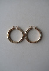Chunky Gold Tube Hoops