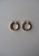 Chunky Gold Tube Hoops