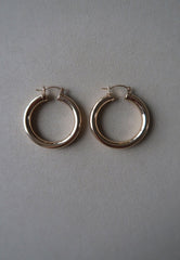 Chunky Gold Tube Hoops