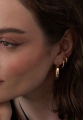 Chunky Gold Tube Hoops