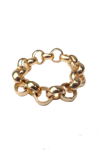 Gold Rolo Chain Ring