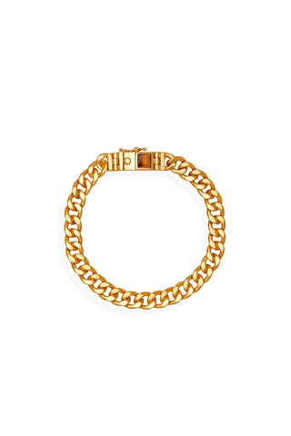 Gold Tiger’s Eye Bon Bon Curb Chain Bracelet