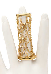 11K Gold Vermeil Latitude Diamond Ring