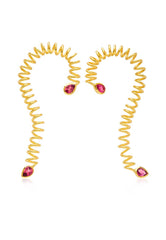 Pink Tourmaline Sea Drop Earrings