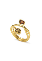 Orange & Yellow Tourmaline 360 Ring