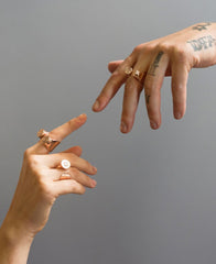 223 REM  DOUBLE BULLET RING - ROSE GOLD