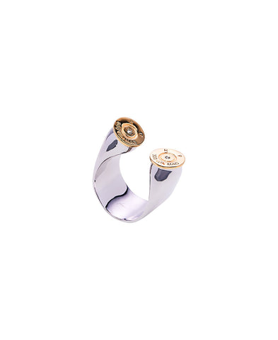 300 WIN DOUBLE BULLET RING - TWO TONE