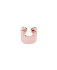 223 REM DOUBLE BULLET RING- TWO TONE ROSE GOLD AND SILVER