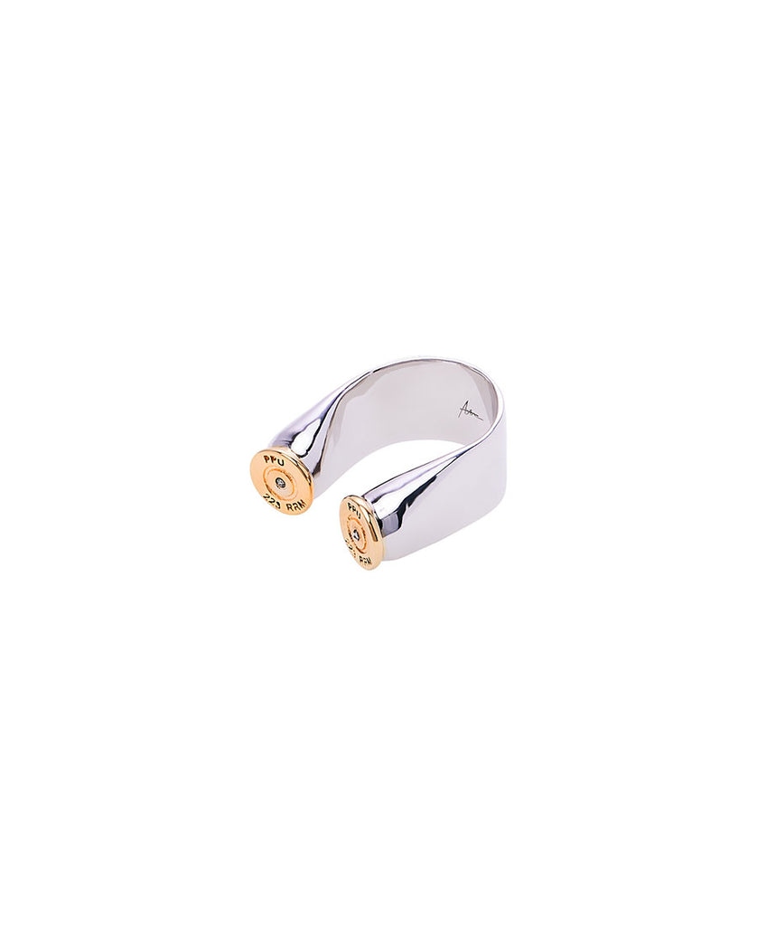 GRAY DIAMOND 223 REM DOUBLE BULLET RING - TWO TONE