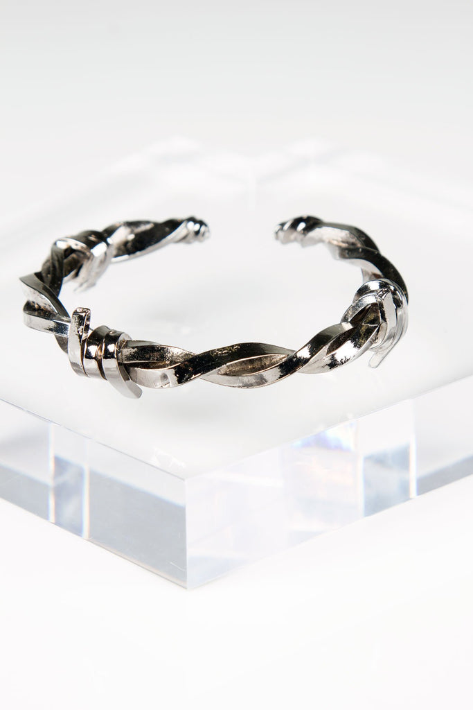 Barbed Wire cuff bracelet -Black Rhodium