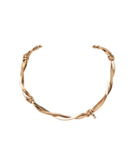 Barbed wire open collar necklace - Polished Brass