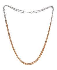 Gold & Silver Ombre Box Chain Necklace