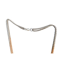 Gold & Silver Ombre Box Chain Necklace