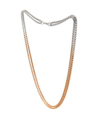 Gold & Silver Ombre Box Chain Necklace