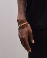 Gold & Silver Ombre Box Chain Bracelet