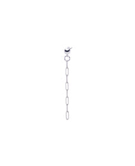 Mini link chain drop earring - SILVER