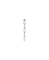 Link chain earring - SILVER