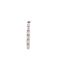 Duo Link chain earring - GOLD AND SILVER