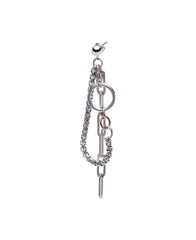 Silver & Gold Mixed Chain Melody Earring