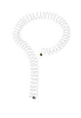 Blue Topaz and Green Tourmaline Sterling Silver Curl Drop Necklace