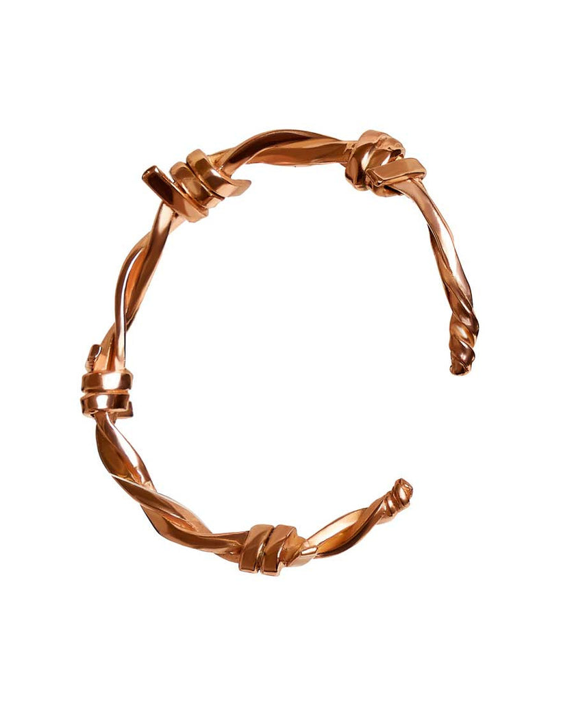 Barbed Wire cuff Bracelet- Rose Gold