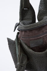 GREEN Lambskin Leather Morpheus Convertible Backpack