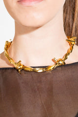 Gold Barbwire Choker