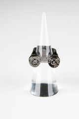 223 REM Double Bullet Ring- Black Rhodium