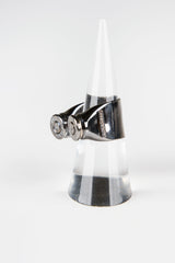 223 REM Double Bullet Ring- Black Rhodium