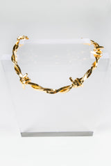 Barbwire Open collar Necklace - 18k Gold