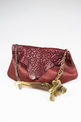 Lambskin Leather Bone Handle Shoulder Bag