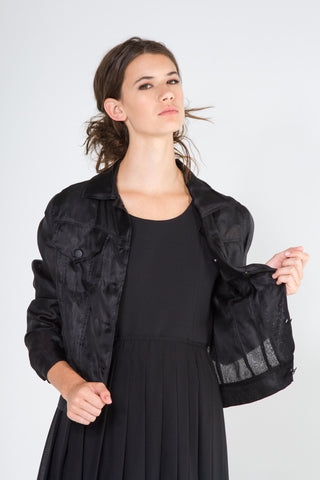 Silk Organza Denim Jacket