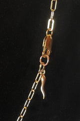 Gold Lucky Cornicello Necklace