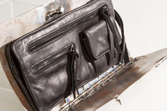 Repurposed Metal Shield Clutch Bag