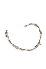 Barbwire Open collar Necklace- Sterling Silver