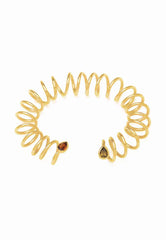 Orange & Yellow Tourmaline Curl Cuff Bracelet