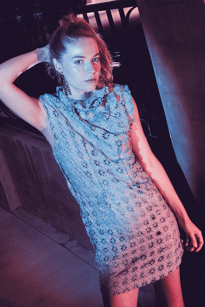 Laser Cut-Out Floral Shift Dress Armature Laser Cut-Out Floral Shift Dress Armature