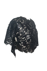 Delilah Embroidered lace Cape Top